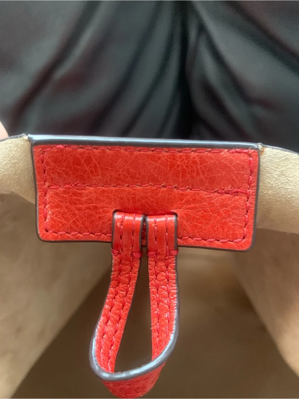 Tory Burch Rory Leather Tote Bag – Bright Coral / Orange Red